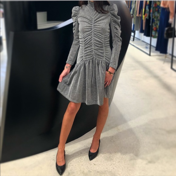 rebecca taylor silver dress